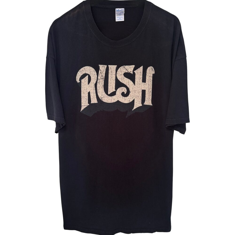 Rush M&O Knits Short Sleeve T-Shirt Men's 2XL Black Pre-Shrunk Cotton